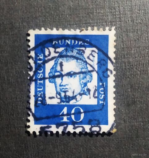 Марка Германия 1961 год Стандартный выпуск