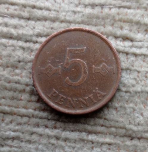 Werty71 Финляндия 5 пенни 1965