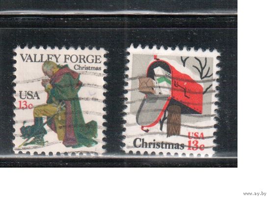 США-1977, (Мих.1317) , гаш.  , Рождество, Генерал Вашингтон(полная серия)(2)