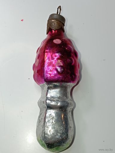 Ёлочная игрушка - Гриб , СССР .