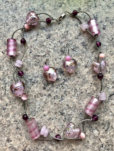 Ожерелье и серьги комплект