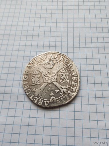 Талер (альбертусдаальдер) без даты (1612-1621 г.), Испанские Нидерланды, Альбрехт VII эрцгерцог и Изабелла, провинция Эно, м.д. Турне, хороший, торг