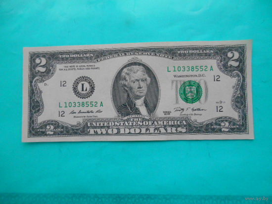 США 2 доллара 2009 г   "L"