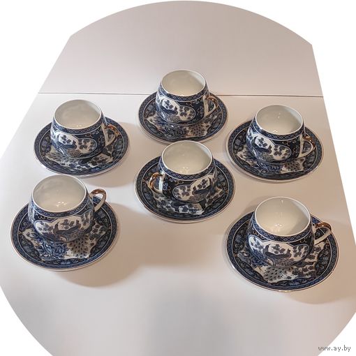 Набор кофейных чашек "Arti.M collection Design England". Павлины.