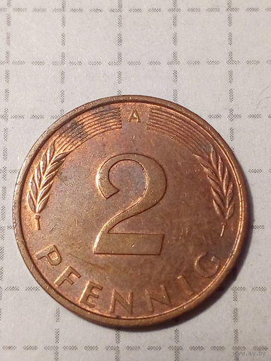 2 Пфеннига ФРГ 1996 год A