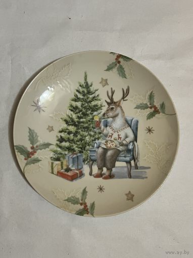 Тарелка декоративная "Рожденственский вечер" 240 мм  ДФЗ