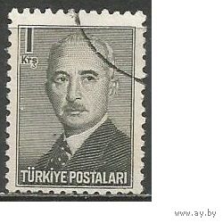 Турция. Мустафа И.Инёню. Второй Президент. 1948г. Mi#1203.