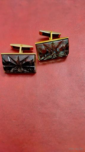 Запонки СССР снежинка