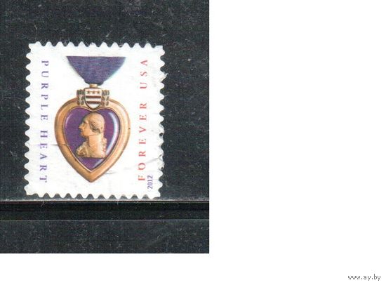 США-2012 (Мих.4881) , гаш.  , Медаль "Пурпурное сердце"(одиночка),