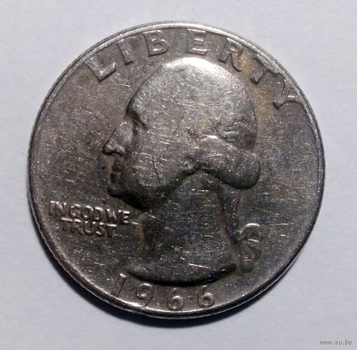25 центов США 1966