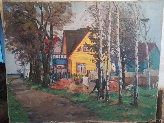 Довгялло Михаил Хрисанфович 1908-1978 Холст масло "Дача" (Р80-100см)1965г без рамы!