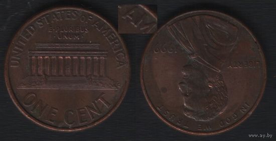 США km201b 1 цент 1999 год (-) слитно AM в AMERICA (_5 ТОРГ ЛЮБОЙ