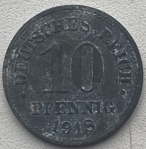 Германия 10 пфеннигов 1918 г.