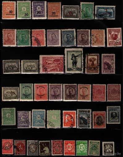 Болгария Подборка старых марок конца 19-ого века начала 20-ого века без повторов и практически без брака в количестве около 50 штук