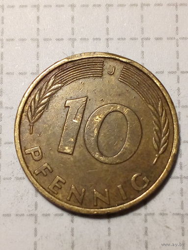 10 пфенниги ГДР  1989 J год