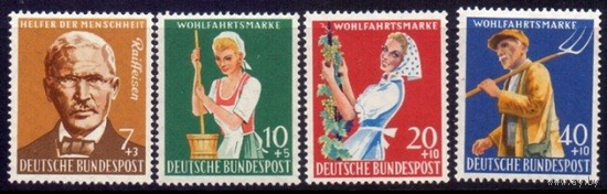 ФРГ, Германия 1958, Мих 297-300**, сельское хозяйство, полная серия\\7