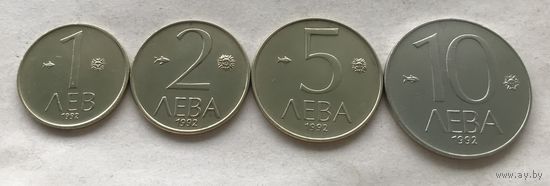 Болгария 1-2-5-10 лева 1992