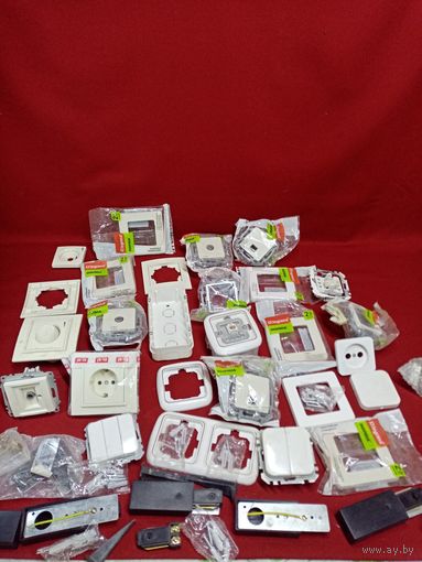 С рубля без мц. электрика выключатели, накладки, розетки