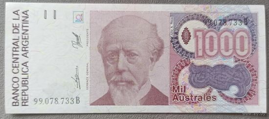 1000 аустралей 1988-90 - Аргентина - UNC