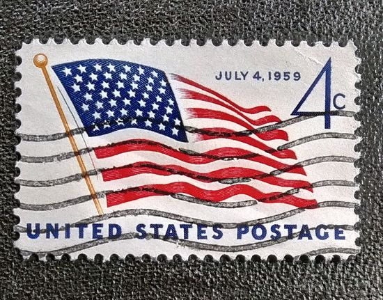 Марка США 1959 год Флаг
