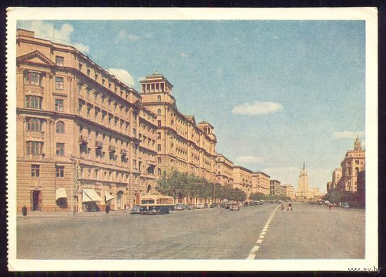 СССР ДМПК 1956 Москва Можайское шоссе  Витебск-Друскининкай прошла почту