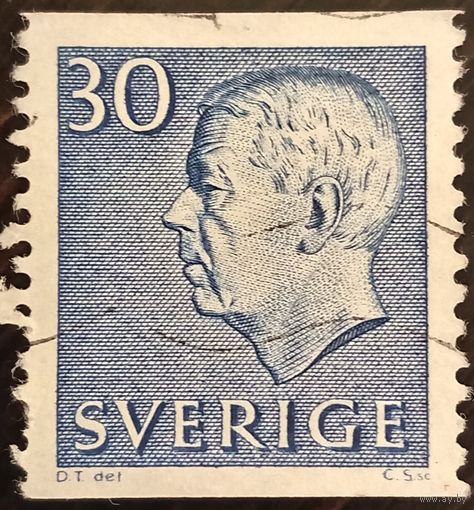 Швеция 1961. Король Густав VI Адольф