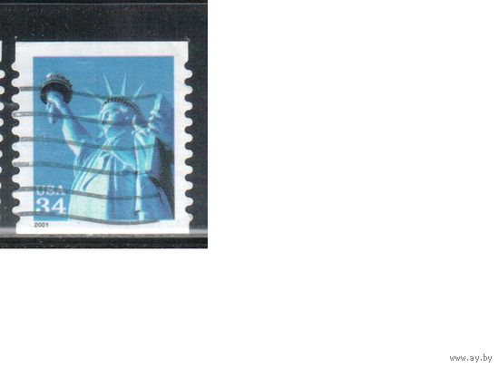 США-2001 (Мих.3426) , гаш. , Стандарт, Статуя Свободы(одиночка)