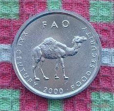 Сомали 10 шиллингов 2000 года, UNC. ФАО. Верблюд.