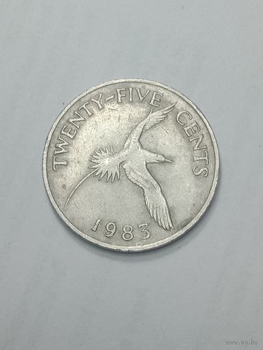 Бермудские острова 25 центов 1983 года .