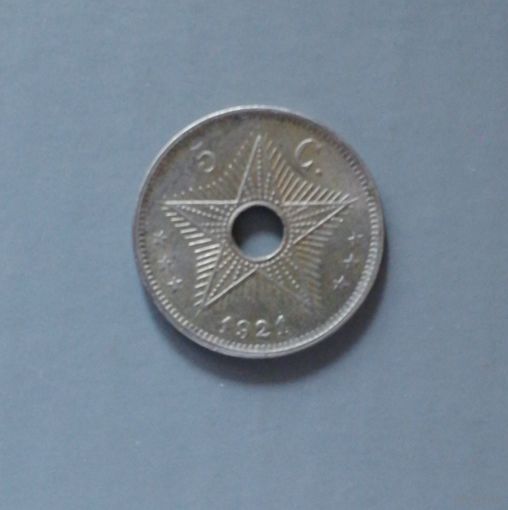 Бельгийское Конго 5 сантимов, 1921 г., KM# 17