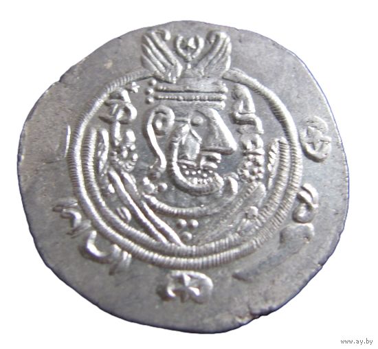 Пол драхмы арабо сасаниды.