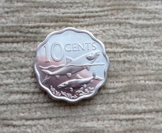 Werty71 Багамы Багамские острова 10 центов 2010 Рыба Корабль Блеск