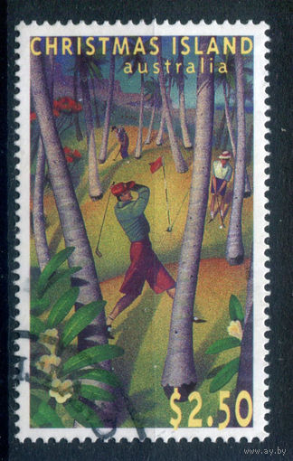 Рождественские острова - 1995г. - гольф - 1 марка - полная серия, гашёная [Mi 407]. #3-WB-93-KS-3