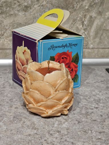 Свеча с ароматом розы (Rosenduft-Kerze) производства VEB Wittol BT Kerfa Ebersbach