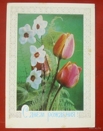 С днём рождения! Подписанная. 1978 года. Савин. 1205.