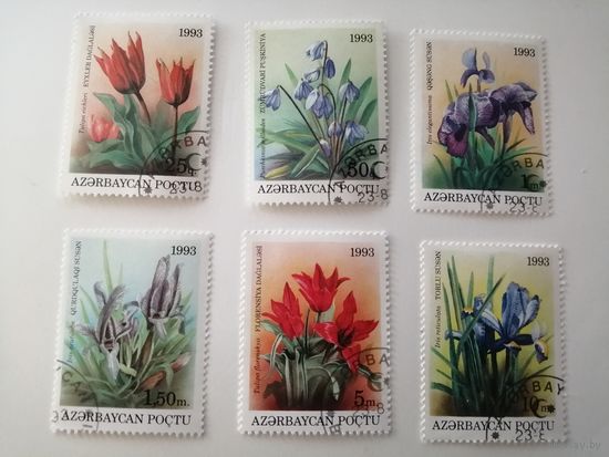 Азербайджан 1993. Цветы. Полная серия