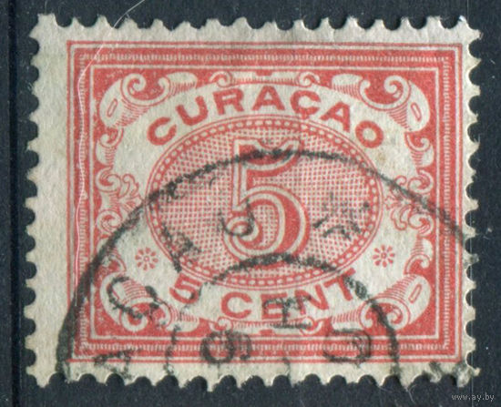 Нидерландские колонии - Кюрасао - 1904/06г. - цифры, 5 с - 1 марка - гашёная [Mi 39]. #3-WB-81-A-1