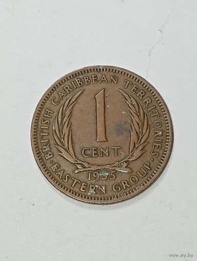 Карибские острова 1 цент 1955  года .