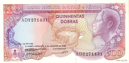 Сан Томе и Принсипи 500 добра образца 1989 года UNC p61