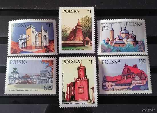 Польша 1977 Соборы Церкви АРХИТЕКТУРА