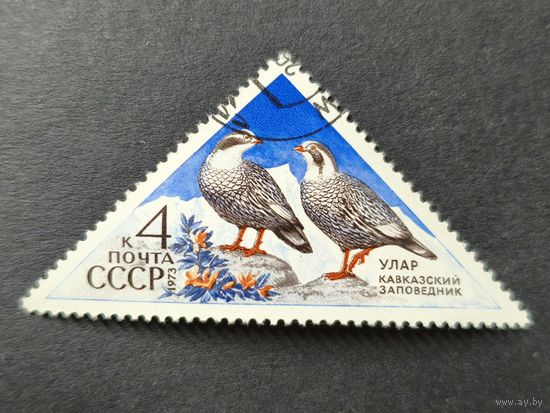 1973 СССР. Животный мир - Природные заповедники СССР. Кавказский улар