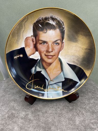 Декоративная тарелка Фрэнк Синатра Hoboken Heartthrob. Franklin Mint Англия. 20.5 см