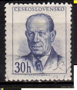 Чехословакия 1956 / Mi 816 президент Запотоцкий стандарт