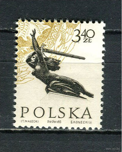 Польша - 1965 - 700 лет Варшаве (марка с блока 37) - [Mi.1605] - 1 марка. MNH.  (Лот 54JD)-TG2P3