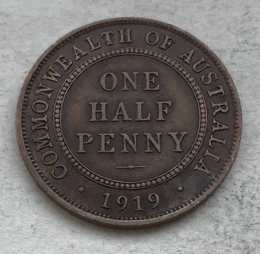 Австралия пол-пенни 1919 Георг V