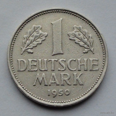 Германия, ФРГ 1 марка, 1950 D