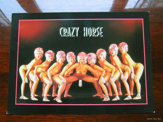 С005-3083 Открытка Crazy Horse Кабаре Крэйзи Хорс Париж Франция 1990-е Чистая