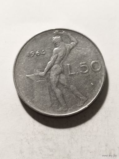 Италия 50 лир 1964