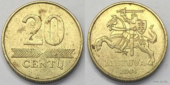 20 центов 2008 Литва