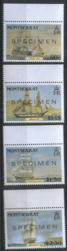 МОНСЕРАТ. Парусники. SPECIMENT (образец). ЧиСт.